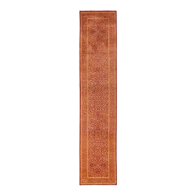 Mogul Hand-Knotted Runner Rug - Orange, 2' 5" x 11' 9" For Sale