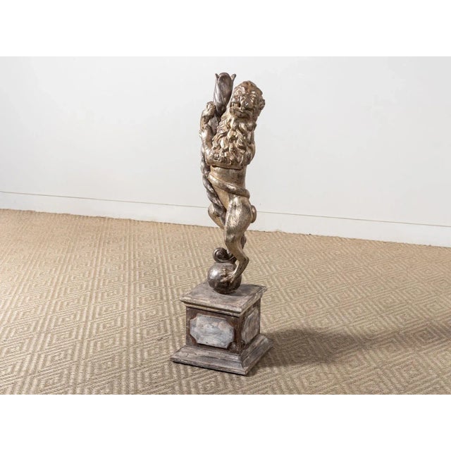 Antique 1750s Carved and Gilt Lion For Sale - Image 6 of 6