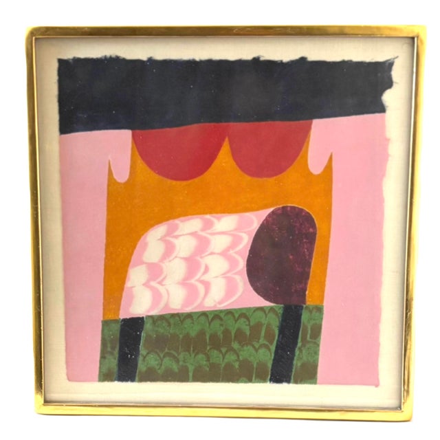 This is a beautiful and colorful print inspired by his international trips to India and elsewhere. Carol Summers (...