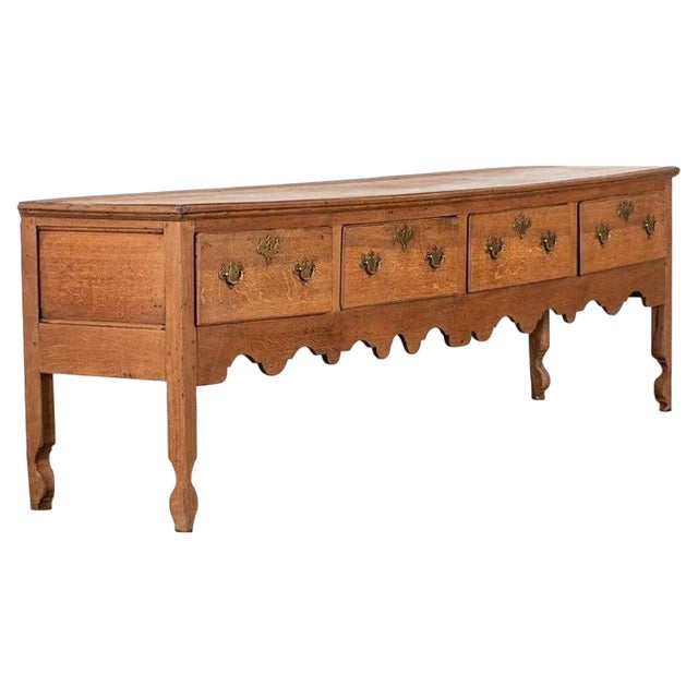 Large Early 19th Century English Oak Dresser Base, 1800 For Sale
