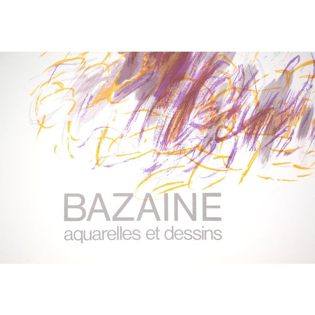 Jean René Bazaine (1904-2001) Watercolors and Drawings Original color lithograph poster On poster paper, 47 x 66 cm...