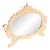 Vintage Cast Iron Rococo-Style Vanity/Easel Mirror, Cherub & Floral Crest For Sale