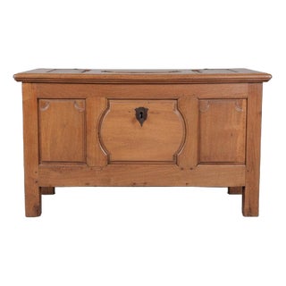 Antique Peasant Trunk in Oak with Iron Fittings, 1800s For Sale