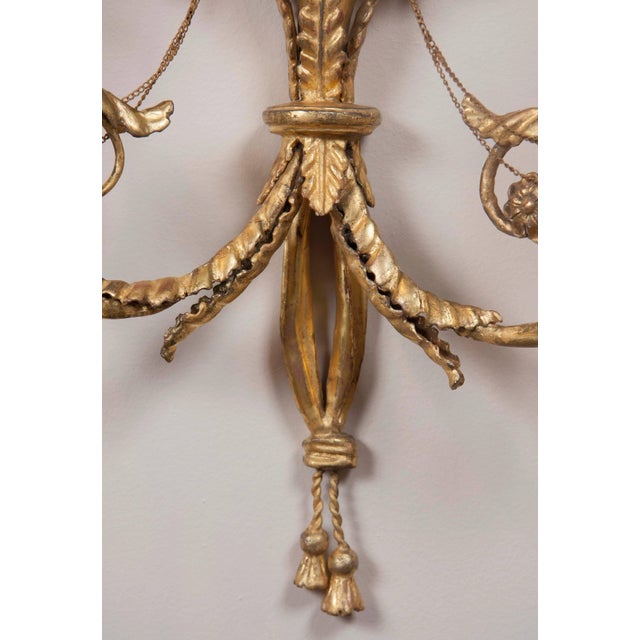 Regency Style Giltwood Gryphon Wall Sconces - a Pair For Sale - Image 4 of 11