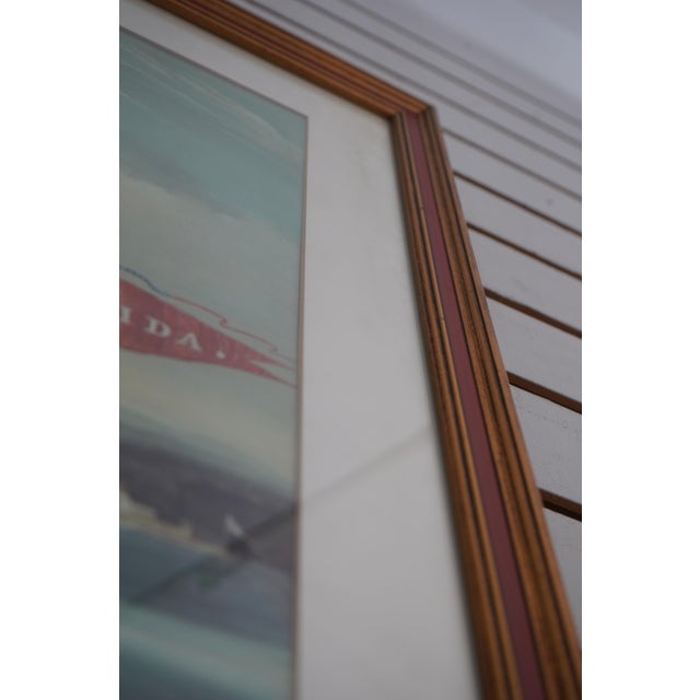 1950s James Bard Aldia Steamship Vintage Framed Print in Frame For Sale - Image 5 of 13