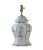 Pair Vintage Chinoiserie 6 Sided Blue and White Painted Tole Temple Jar Lamp For Sale In New York - Image 6 of 8