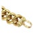 Triple Fancy Large Curb 18k Yellow Gold Link Bracelet 8" For Sale