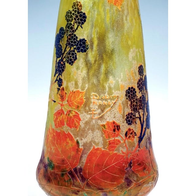 Glass Large Art Nouveau Cameo Vase from Daum Nancy, 1890s For Sale - Image 7 of 9