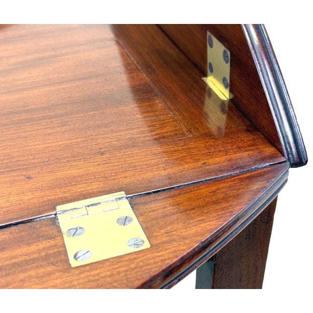 Wood Oval Mahogany Butler's Tray on Stand, 1790s For Sale - Image 7 of 15