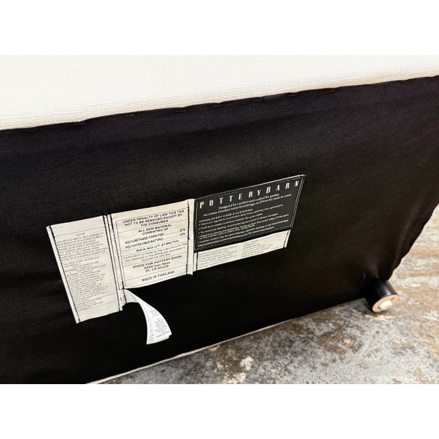 Williams Sonoma for Pottery Barn Union Grand Sofa + Ottoman, Pair For Sale - Image 12 of 12