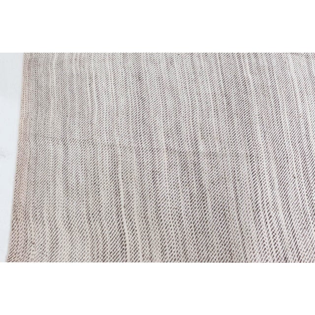Soft Mist Flatweave Modern Runner In Light Gray "Haze" by Doris Leslie Blau For Sale In New York - Image 6 of 8