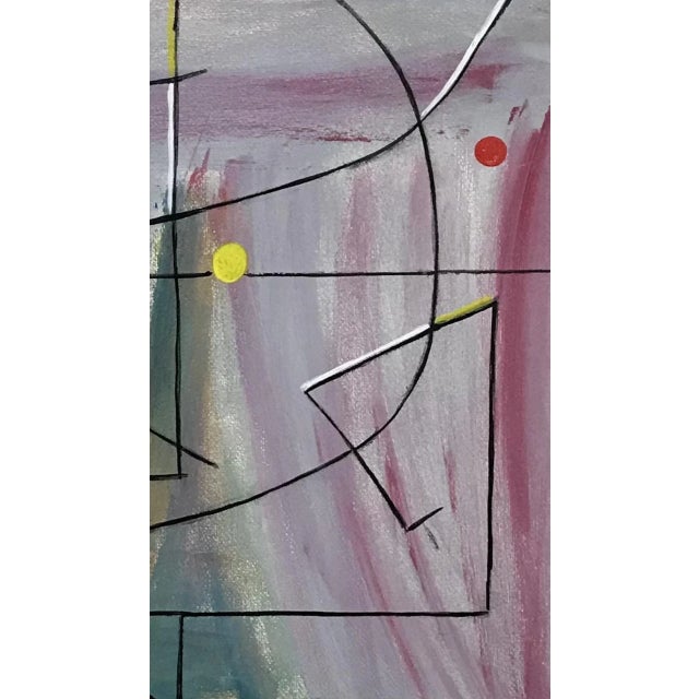 1970s Victor Heath-Leyton, Linear Developement, 1971, Oil on Paper For Sale - Image 5 of 7