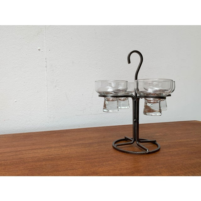 Danish Metal and Glass Candleholder, 1960s For Sale - Image 16 of 18
