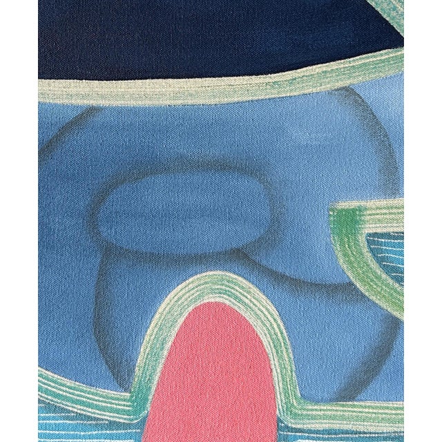 Teal Max Manning “Untitled (CVS271)” Contemporary Blue, Teal, & Pink Geometric Abstract Painting, 2024 For Sale - Image 8 of 8