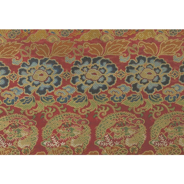 Title: Japanese Brocade Patterns in Red and Gold: Antique Lithograph, 1880s This exceptional lithograph from the 1880s...