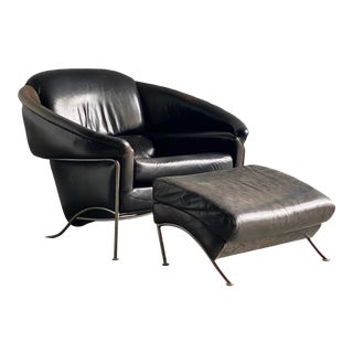 Milo Baughman for Thayer Coggin Chair and Ottoman - a Pair For Sale