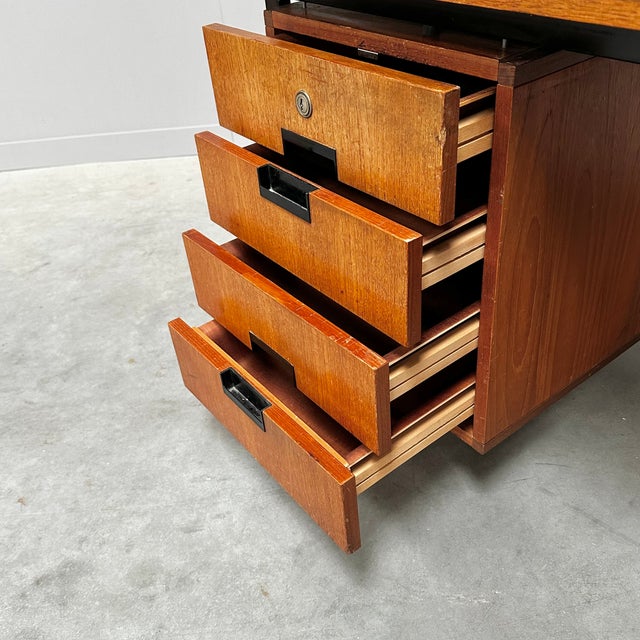 Wood Freestanding EU02 Writing Desk by Cees Braakman for Pastoe, 1960s For Sale - Image 7 of 11