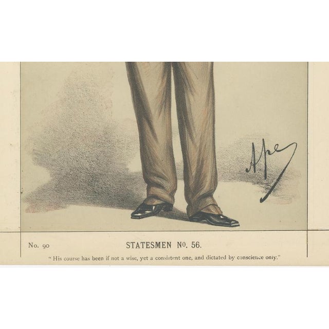 Victorian Statesman with Medal – Vanity Fair Political Portrait, 1870 : Published July 23, 1870, this Vanity Fair print...
