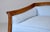 Textile French Directoire Style Sofa, Hand Carved Cherry, Light Blue For Sale - Image 7 of 18