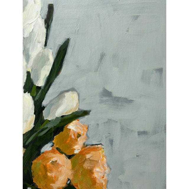2020s “The Blue Vase” Original Floral Still Life Painting by Linda McDonough For Sale - Image 5 of 12