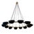 1970s Black Ring and Cup Ceiling Lamp, 1970s For Sale - Image 5 of 5