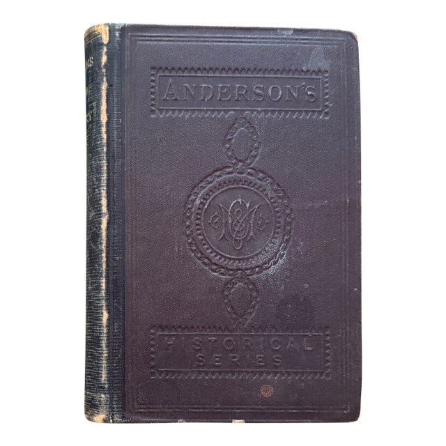 1871 a Manual of General History by John J. Anderson, Antique School History Book With Hand-Colored Maps For Sale