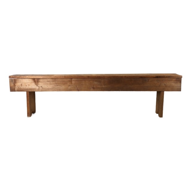 Antique Style Primitive Long Wooden Bench For Sale