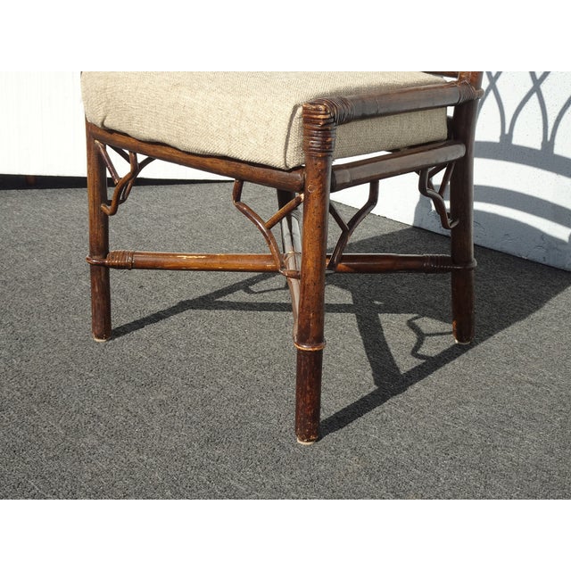 Chairs Chinese Chippendale - Set Four French Country Bamboo Dining Room Chairs For Sale - Image 13 of 16