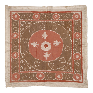 Suzani Textile Wall Art - Bohemian Embroidery 4'4'' X 4'5''