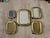 Mid-Century Modern High-Shine Brass "Bubble Edge" Tabletop Photo Frames - Set of 5 For Sale - Image 4 of 6