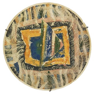 Hand Painted Ceramic Plato IV Wall Plate by Rosario Guillermo, Mexico, 1985 For Sale