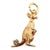 Vintage 14k Gold Kangaroo Charm With Diamond Accent For Sale