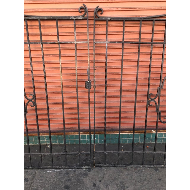 Spanish Black Wrought Iron Driveway Entry Gates Set of 2 Chairish