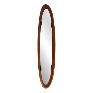Curved Plywood Wall Mirror, 1960s For Sale