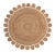 White Round Jute Scallop Rug - 9' X 9' For Sale - Image 9 of 9