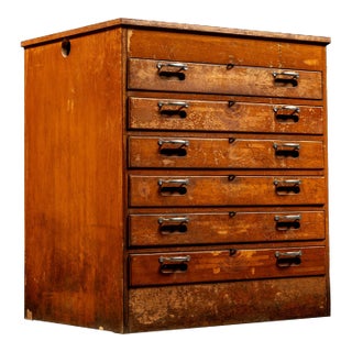 Vintage Wooden Lab Cabinet For Sale