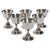 1950s Set of Six Mid Century Modern Alphonse La Paglia Sterling Silver Wine Goblets For Sale - Image 12 of 15