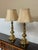 Traditional Late 20th Century Stiffel Cast Brass Table Lamps, Pair For Sale - Image 3 of 12