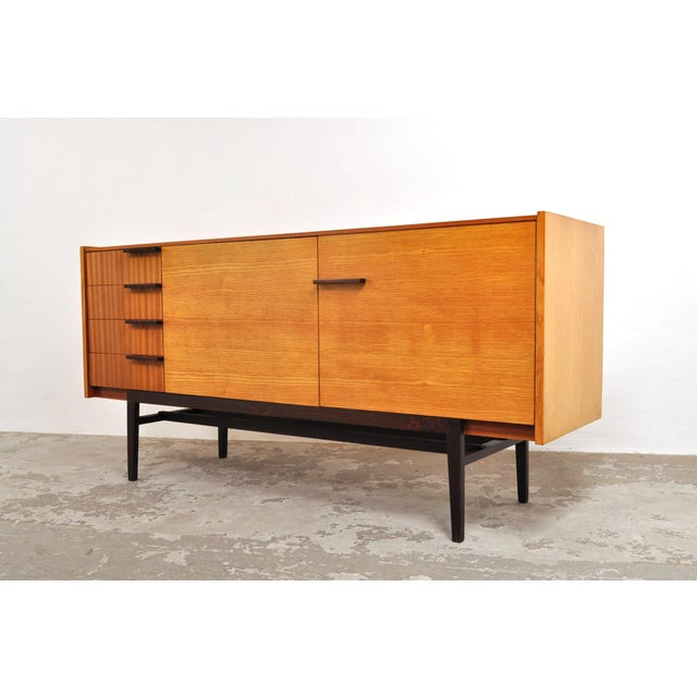 Vintage Sideboard in Ash and Mahogany by František Mezulanik, 1960s For Sale - Image 6 of 14