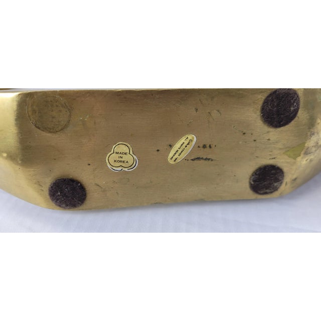 Metal Vintage Cabin Hunter Lodge Edwardian Brass Duck Mallard Figure Sculpture For Sale - Image 7 of 7