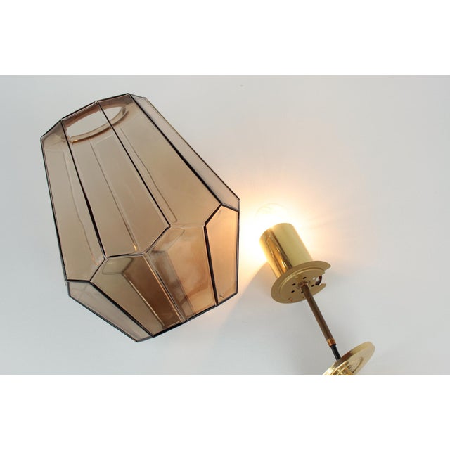 Geometric Smoked Glass Pendant Light from Limburg, 1970s For Sale - Image 15 of 15
