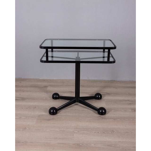 Vintage Trolley Table in Black Metal and Glass from Allegri For Sale - Image 14 of 14