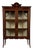 Antique English Inlaid Mahogany Display Cabinet For Sale