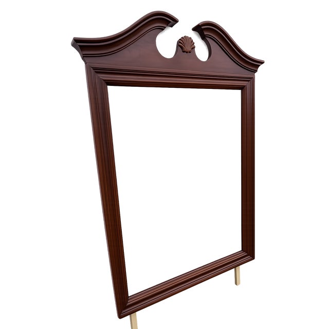 Solid cherry, vintage Pennsylvania House Mirror for dresser or wall (comes with wooden slats for dresser attachment)....