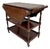 1960s Spanish Wooden Bar Cart With Folding Leaves and Three Tiers For Sale