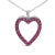 Immerse yourself in the passionate allure of this 18K white gold pendant, exquisitely plated with black rhodium for a...