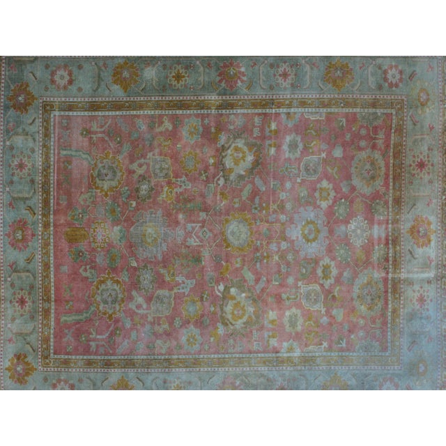 1980s 1980s Oushak Rug - 8'3" X 9'8" For Sale - Image 5 of 9