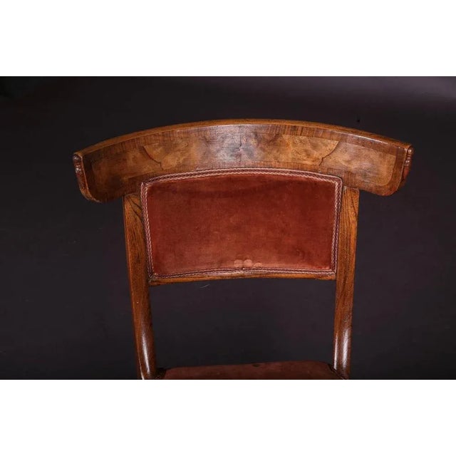 19th Century Biedermeier Curving Backrest Chair For Sale - Image 6 of 11