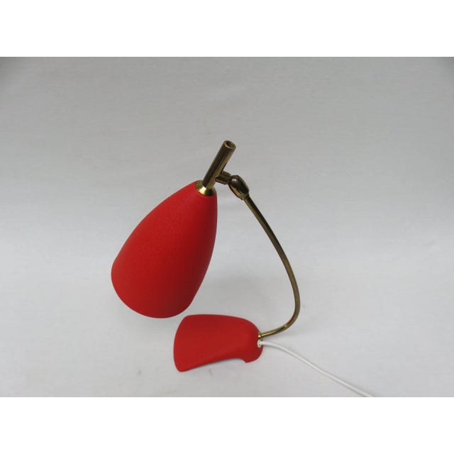 Mid-Century Modern Red Table Lamp from Cosack, 1950s For Sale - Image 3 of 18