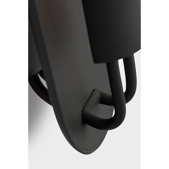 Metal Kelly Wearstler for Visual Comfort Signature Teline 24" Oval Sconce in Matte Black For Sale - Image 7 of 9